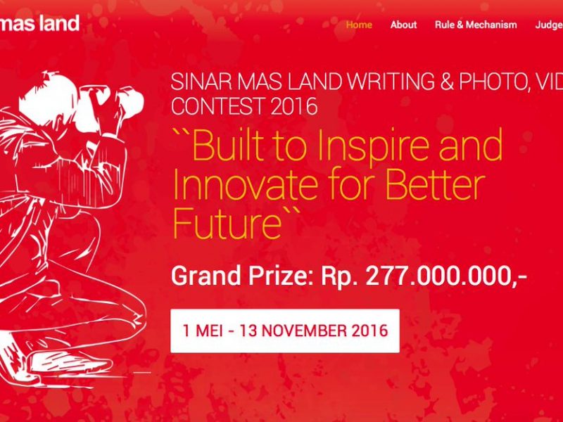 public relations, Sinar Mas Land Kembali Hadirkan Kompetisi SML Writing, Photo and Video Contest 2016, Tantangan Berhadiah Total 277 Juta Rupiah bagi Jurnalis dan Publik-Public Relations and Communications Business Portal News Indonesia